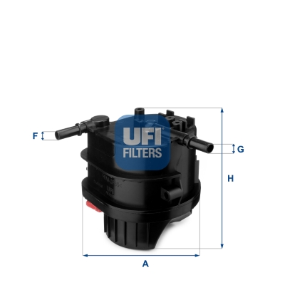 UFI Brændstof-filter 2401500 Filterindsats inlet__mm_916|Indgangs-Ø [mm]|10 outlet__mm_917|Udgangs-Ø [mm]|10 height_mm_209|Højde [mm]|134 outer_diamet