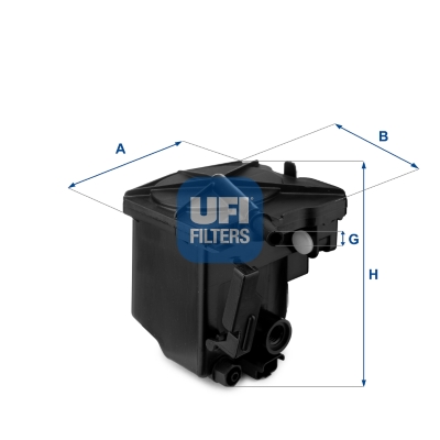 UFI Brændstof-filter 2402700 Filterindsats outlet__mm_917|Udgangs-Ø [mm]|10 height_mm_209|Højde [mm]|123 inner_diameter_mm_496|Indvendig diameter [mm]