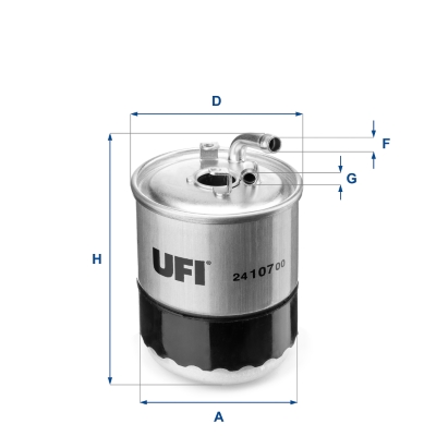 UFI Brændstof-filter 2410700 Filterindsats thread_size_2_992|Gevindmål 2|M10 height_mm_209|Højde [mm]|126 thread_size_289|Gevindmål|M8 outer_diameter_