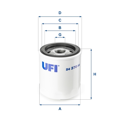 UFI Brændstof-filter 2437000 Filterindsats thread_size_1_991|Gevindmål 1|3/4-16 UNF height_mm_209|Højde [mm]|91 inner_diameter_mm_496|Indvendig diamet