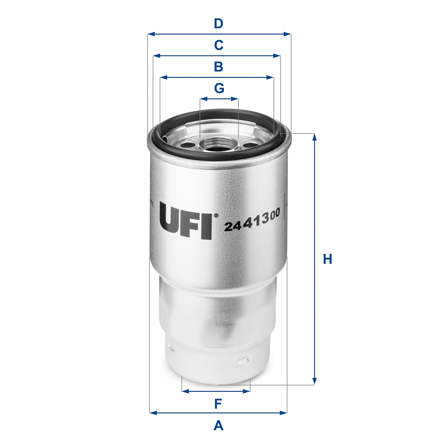 UFI Brændstof-filter 2441300 Filterindsats thread_size_1_991|Gevindmål 1|3/4-16 UNF thread_size_2_992|Gevindmål 2|M 36 X 1,5 height_mm_209|Højde [mm]|