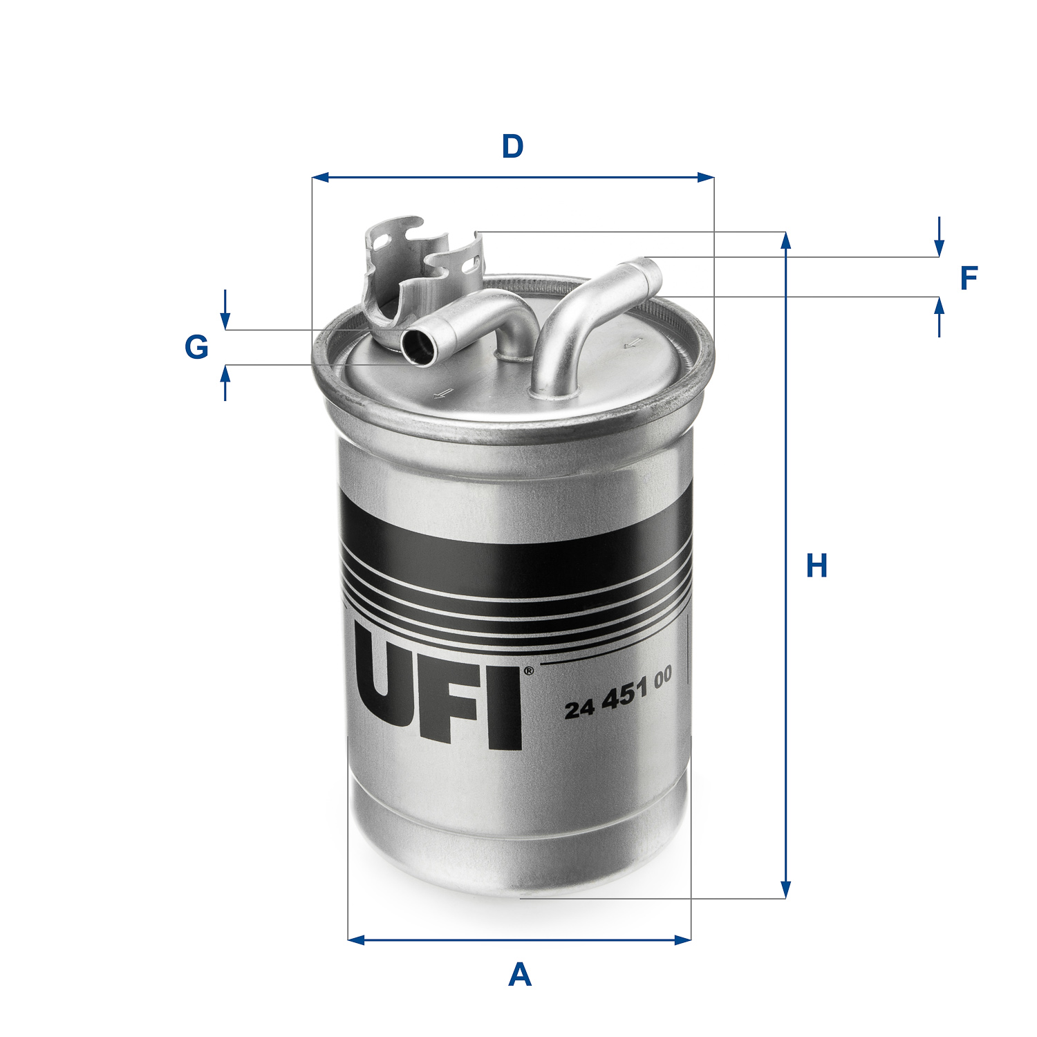 UFI Brændstof-filter 2445100 Filterindsats height_mm_209|Højde [mm]|159 thread_size_289|Gevindmål|M10 outer_diameter_mm_497|Yderdiameter [mm]|80 outer