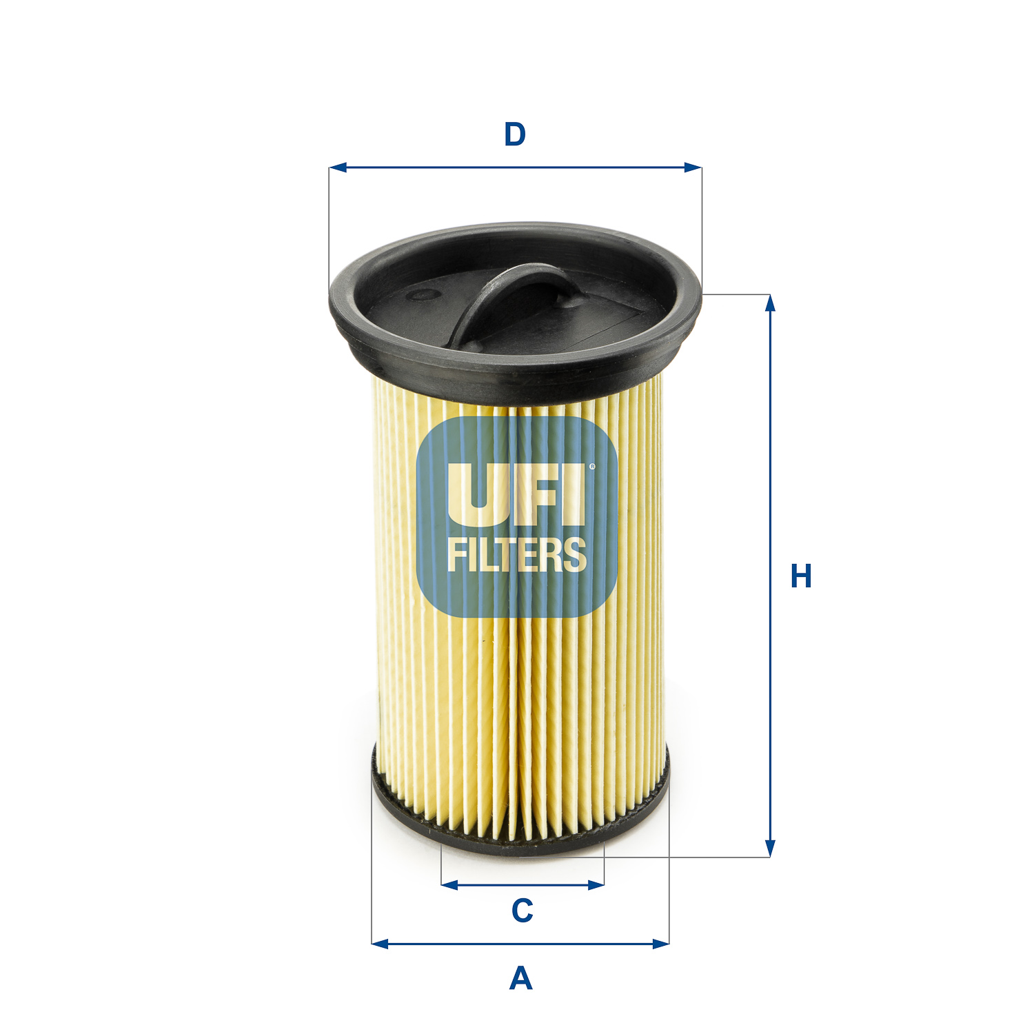 UFI Brændstof-filter 2600500 Filterindsats height_mm_209|Højde [mm]|128 outer_diameter_mm_497|Yderdiameter [mm]|68 outer_diameter_1_mm_978|Yderdiamete