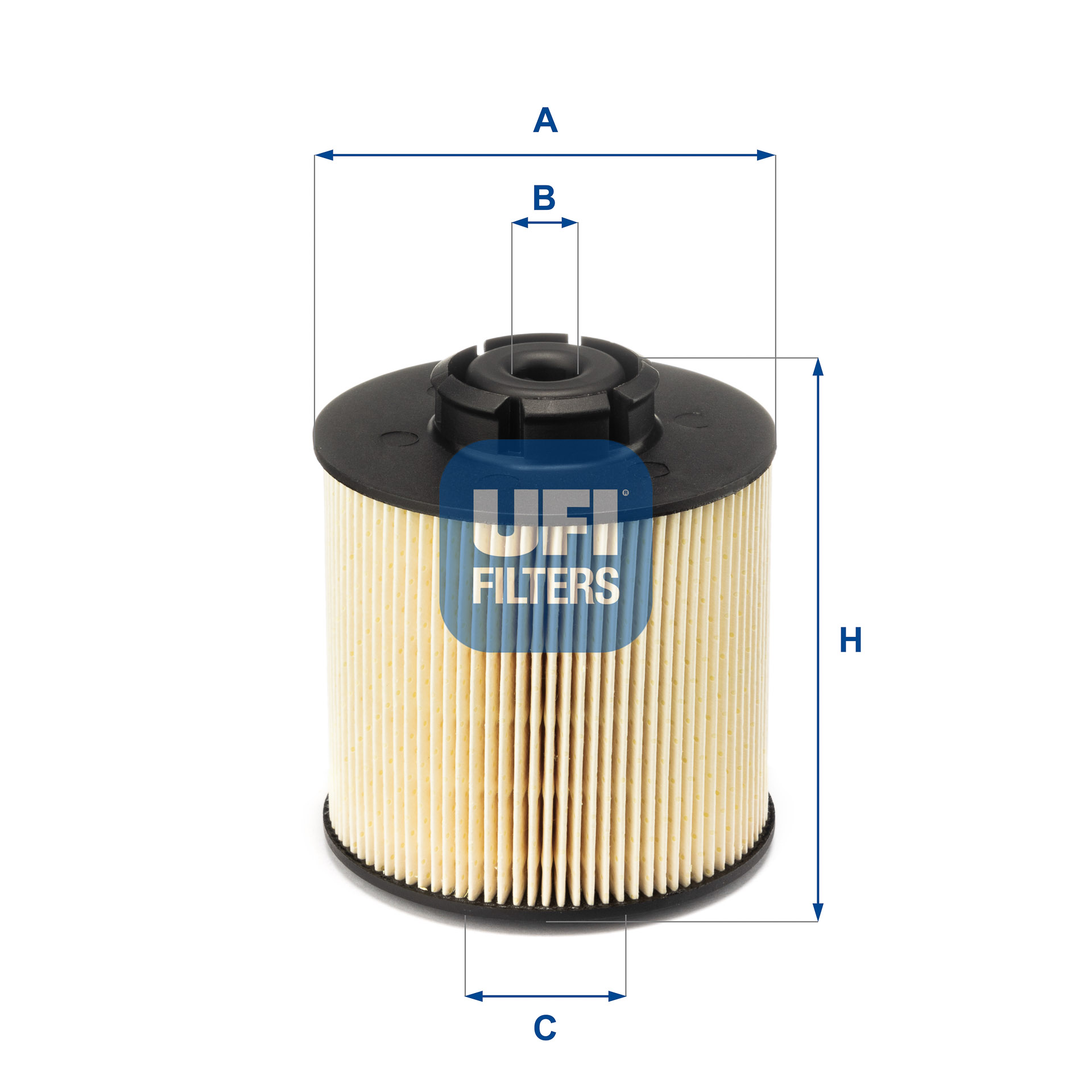 UFI Brændstof-filter 2601700 Filterindsats height_mm_209|Højde [mm]|101 outer_diameter_mm_497|Yderdiameter [mm]|93 inner_diameter_1_mm_995|Inder diame