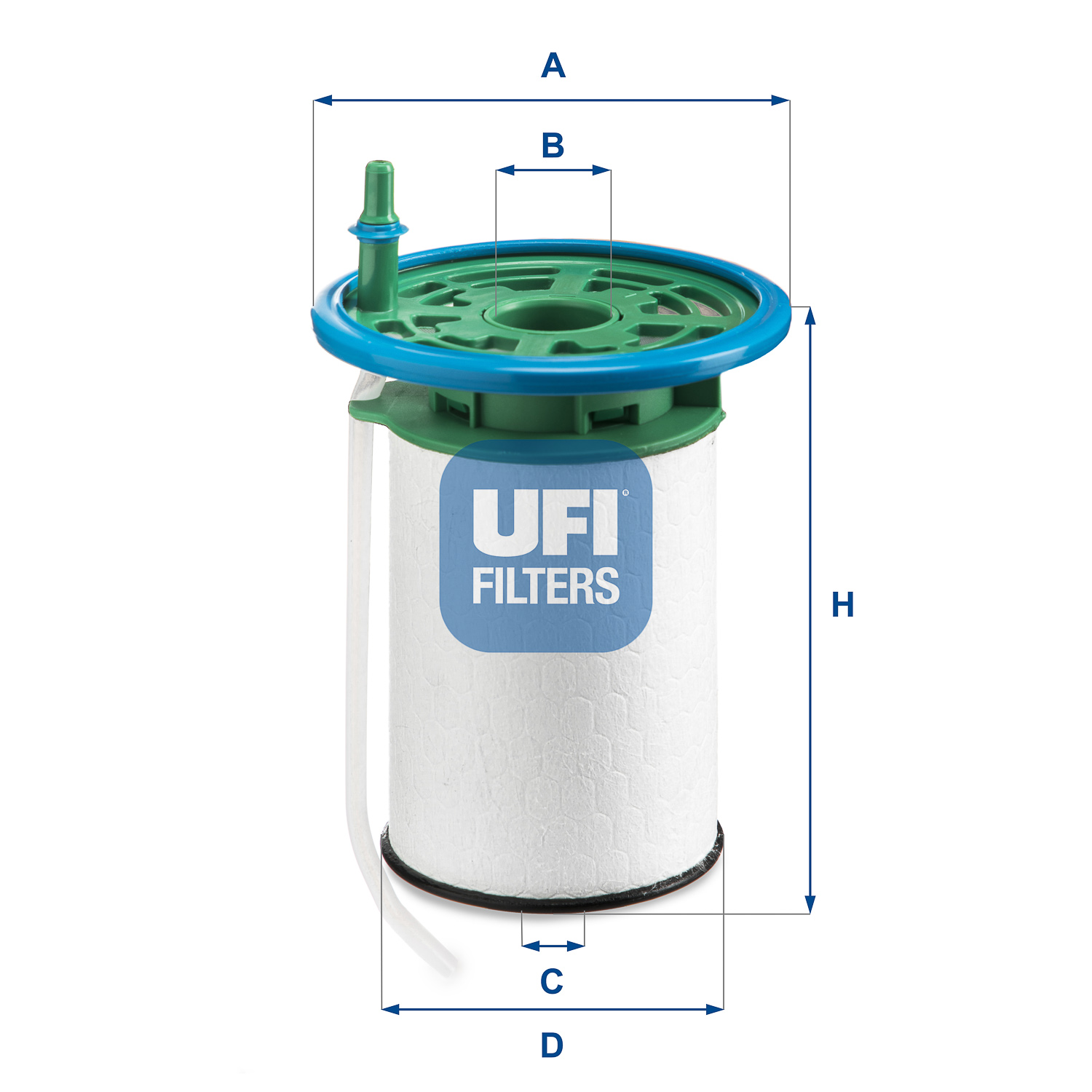 UFI Brændstof-filter 2605300 Filterindsats height_mm_209|Højde [mm]|116 outer_diameter_mm_497|Yderdiameter [mm]|93 outer_diameter_1_mm_978|Yderdiamete