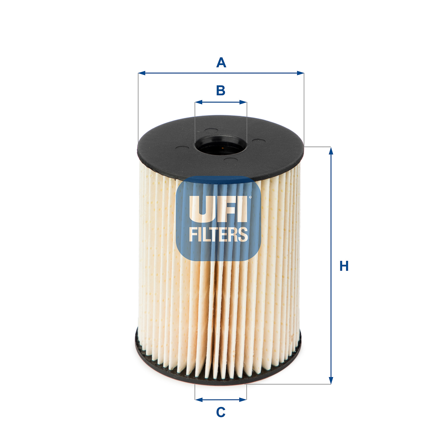 UFI Brændstof-filter 2605400 Filterindsats height_mm_209|Højde [mm]|90 outer_diameter_mm_497|Yderdiameter [mm]|72 inner_diameter_1_mm_995|Inder diamet