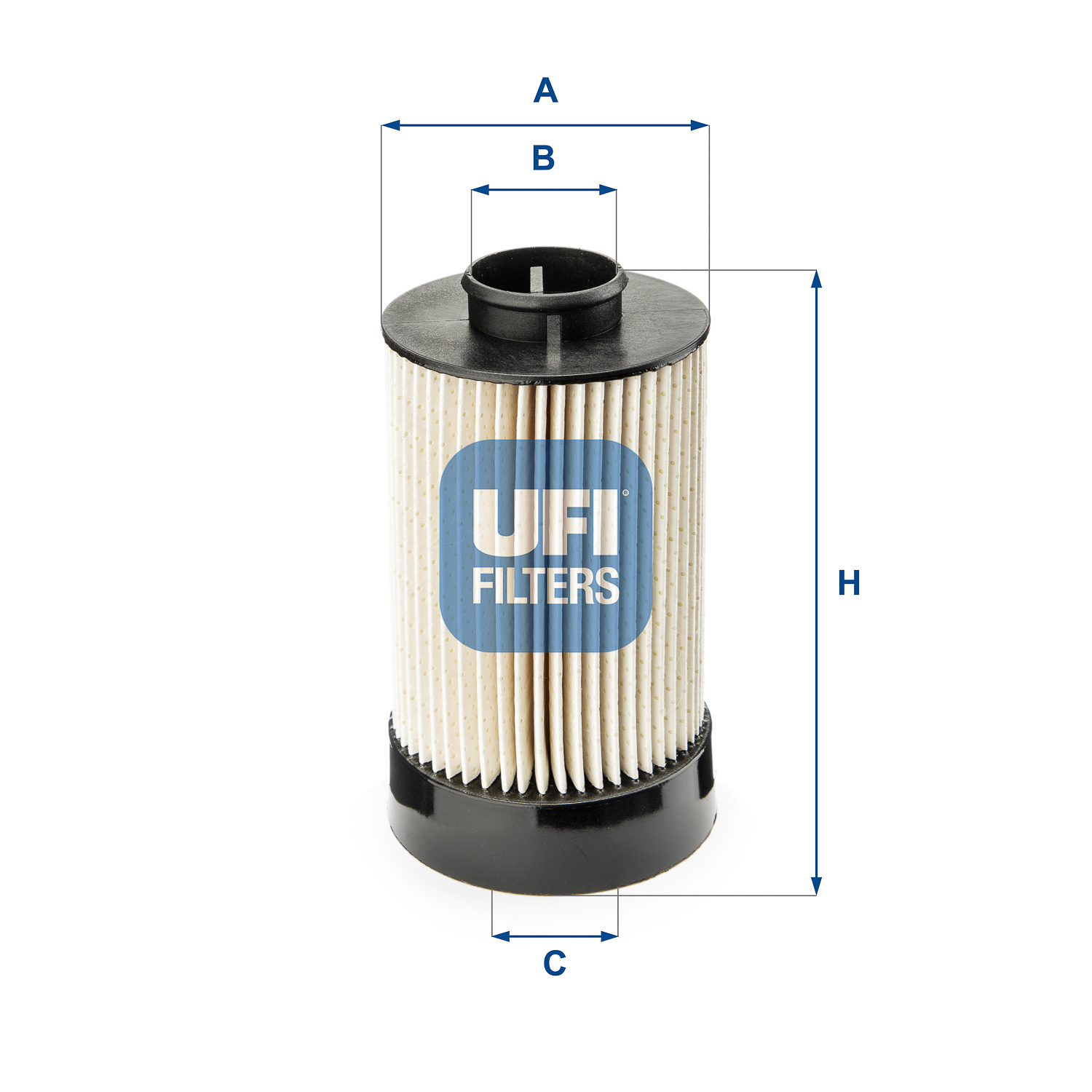 UFI Brændstof-filter 2607200 Filterindsats height_mm_209|Højde [mm]|152 outer_diameter_mm_497|Yderdiameter [mm]|81 inner_diameter_1_mm_995|Inder diame