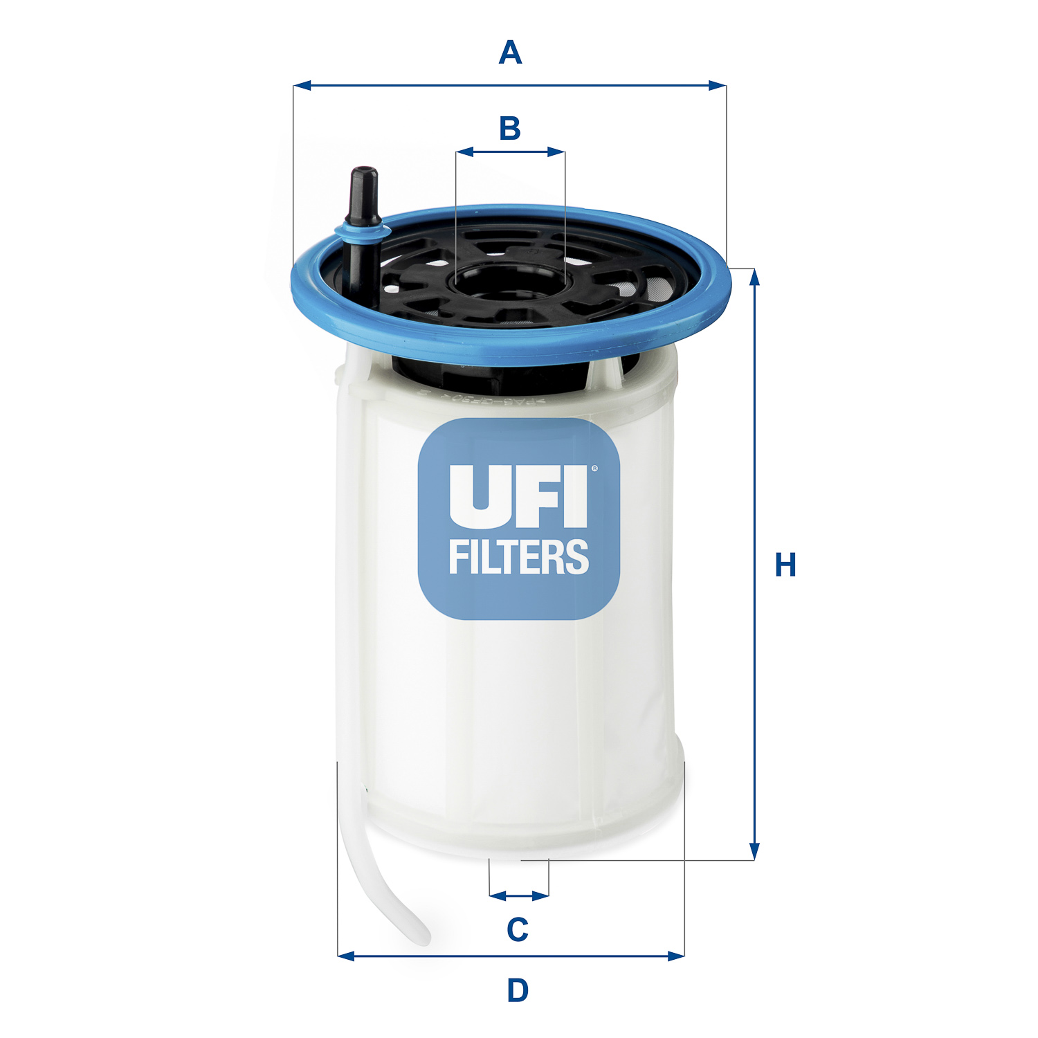 UFI Brændstof-filter 2607900 Filterindsats height_mm_209|Højde [mm]|116 outer_diameter_mm_497|Yderdiameter [mm]|93 outer_diameter_1_mm_978|Yderdiamete