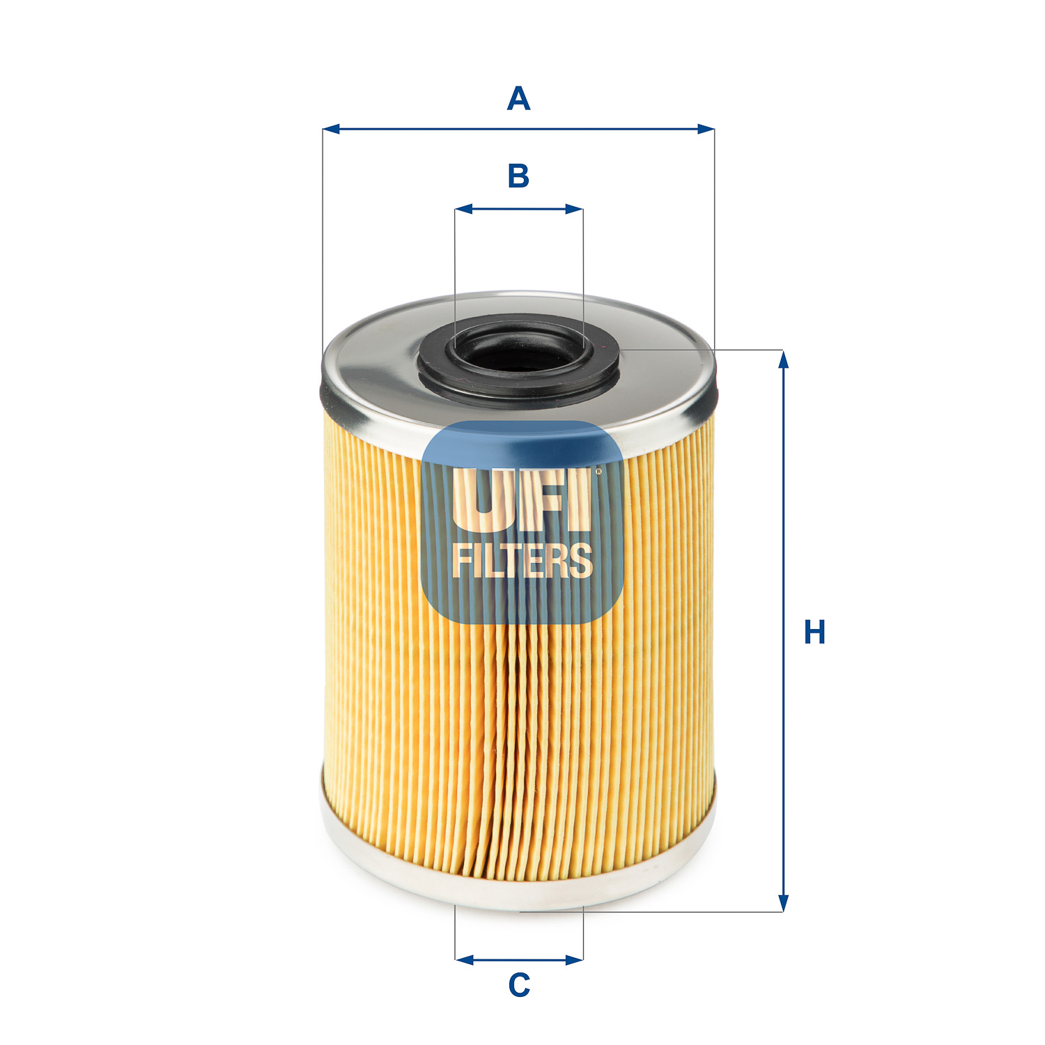 UFI Brændstof-filter 2668700 Filterindsats height_mm_209|Højde [mm]|92 outer_diameter_mm_497|Yderdiameter [mm]|72 inner_diameter_1_mm_995|Inder diamet