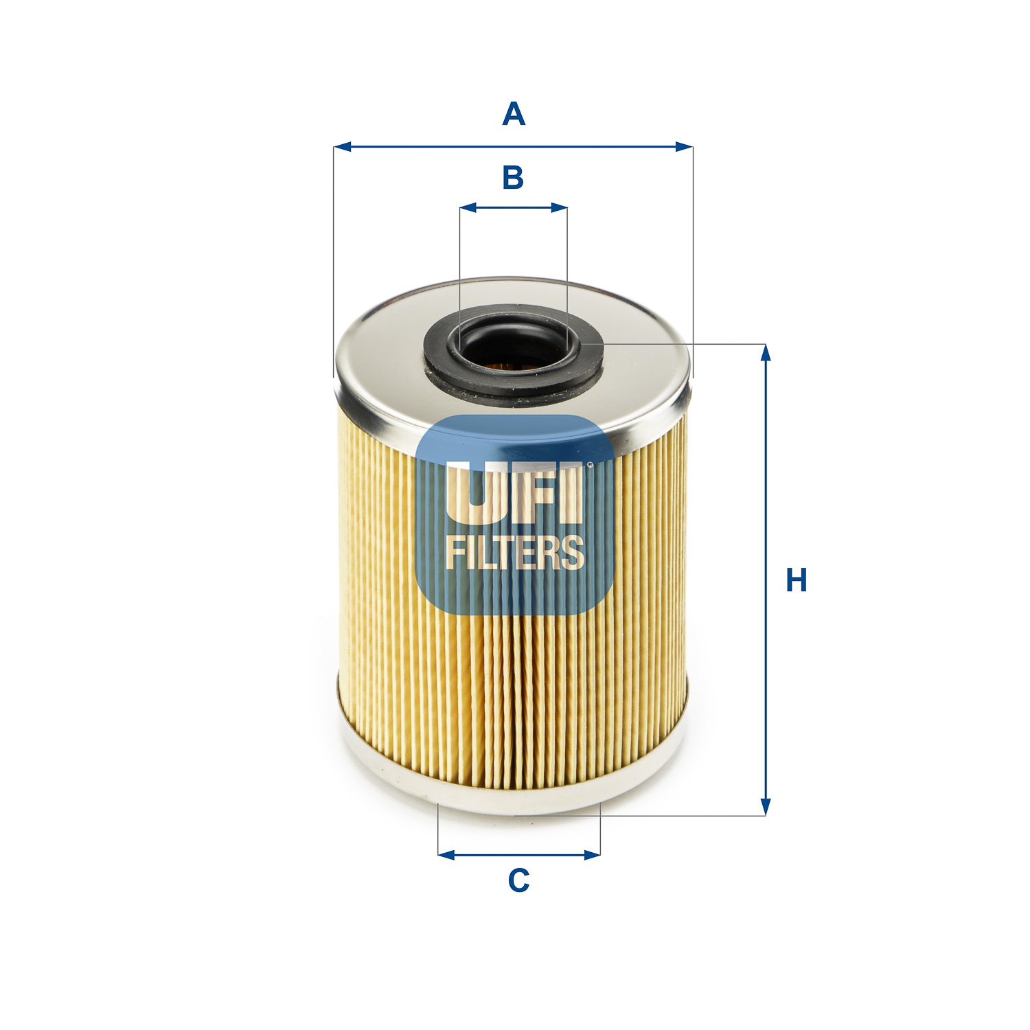 UFI Brændstof-filter 2669500 Filterindsats height_mm_209|Højde [mm]|86 outer_diameter_mm_497|Yderdiameter [mm]|70 inner_diameter_1_mm_995|Inder diamet