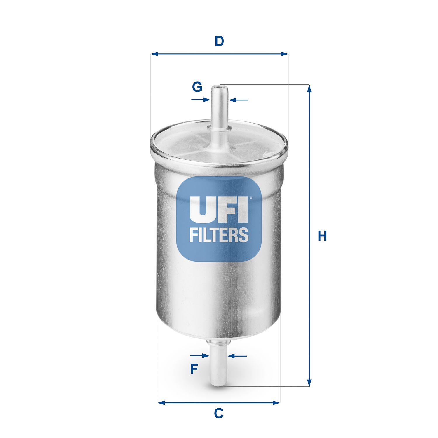 UFI Brændstof-filter 3171000 Filterindsats inlet__mm_916|Indgangs-Ø [mm]|7,9 outlet__mm_917|Udgangs-Ø [mm]|7,9 height_mm_209|Højde [mm]|142 outer_diam