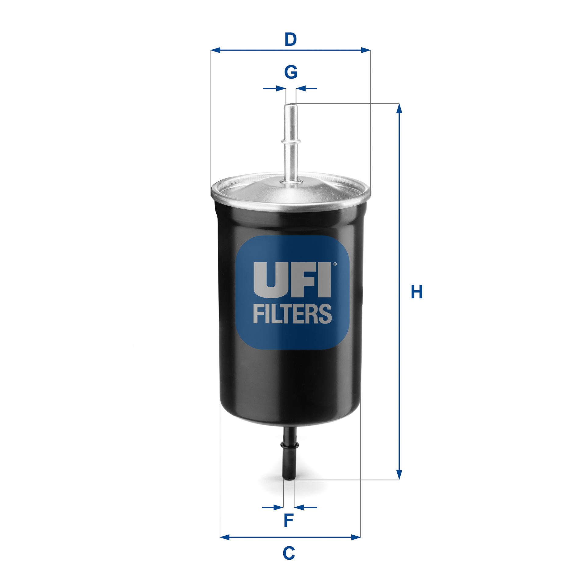 UFI Brændstof-filter 3174700 Filterindsats inlet__mm_916|Indgangs-Ø [mm]|7,9 outlet__mm_917|Udgangs-Ø [mm]|7,9 height_mm_209|Højde [mm]|217 outer_diam