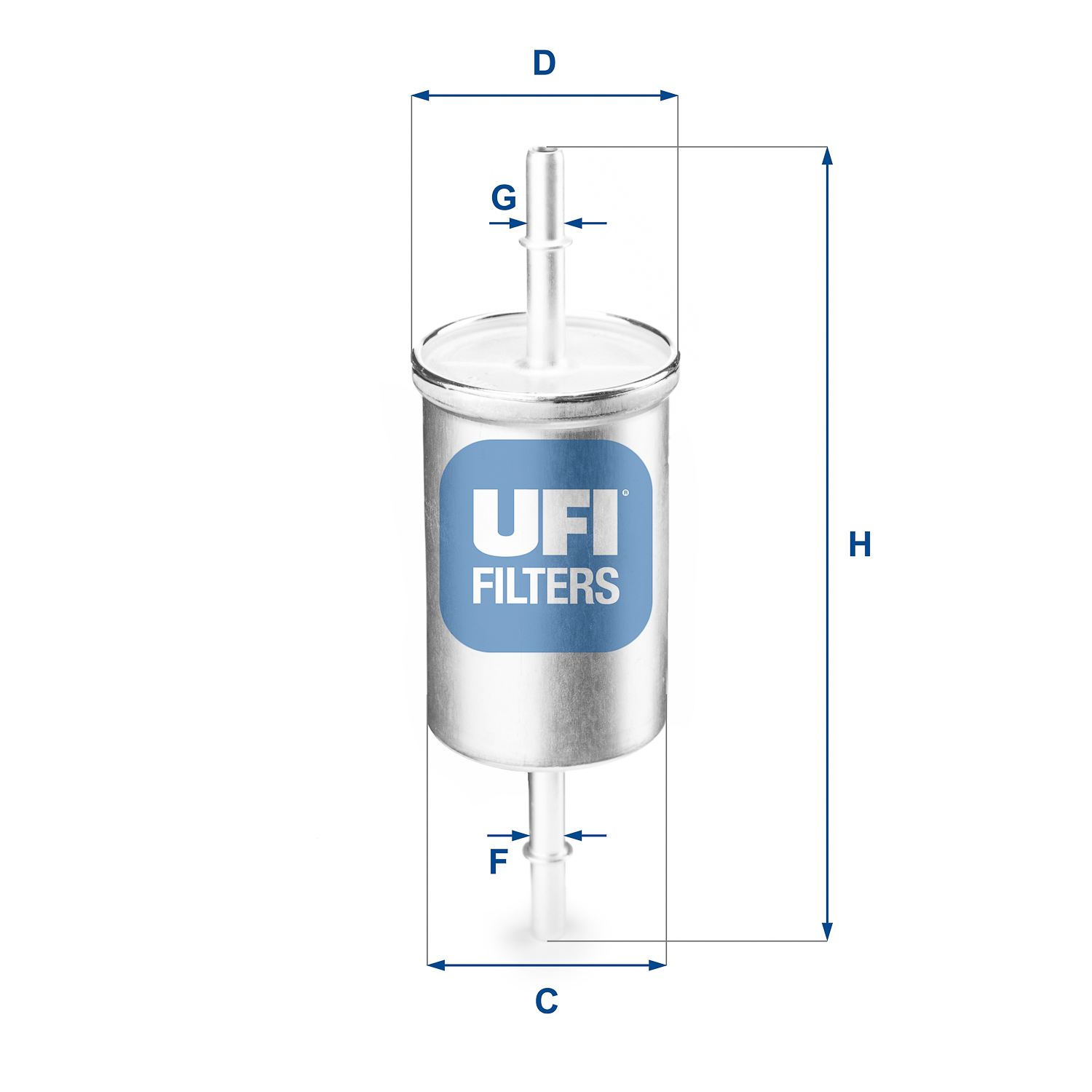 UFI Brændstof-filter 3176900 Filterindsats inlet__mm_916|Indgangs-Ø [mm]|7,9 outlet__mm_917|Udgangs-Ø [mm]|7,9 height_mm_209|Højde [mm]|180 outer_diam