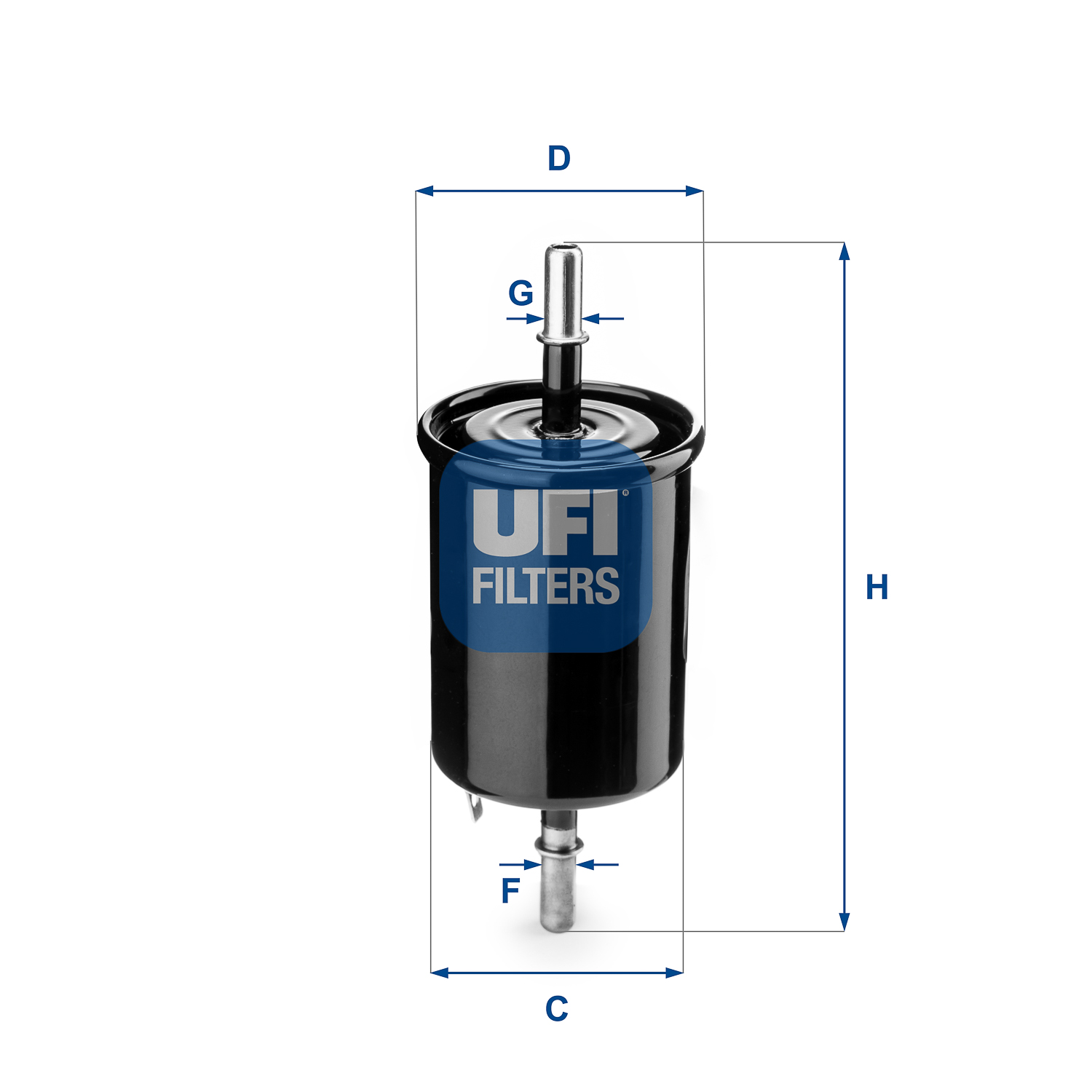 UFI Brændstof-filter 3184300 Filterindsats inlet__mm_916|Indgangs-Ø [mm]|7,9 outlet__mm_917|Udgangs-Ø [mm]|7,9 height_mm_209|Højde [mm]|162 outer_diam