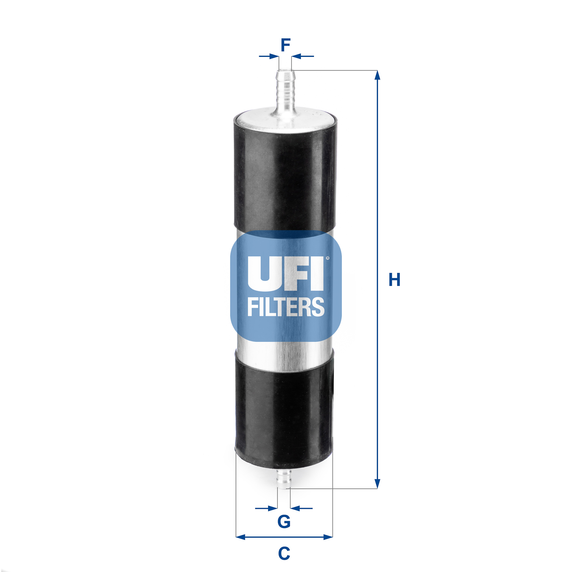 UFI Brændstof-filter 31.921.00 Filterindsats inlet__mm_916|Indgangs-Ø [mm]|9 outlet__mm_917|Udgangs-Ø [mm]|10 height_mm_209|Højde [mm]|250 outer_diame