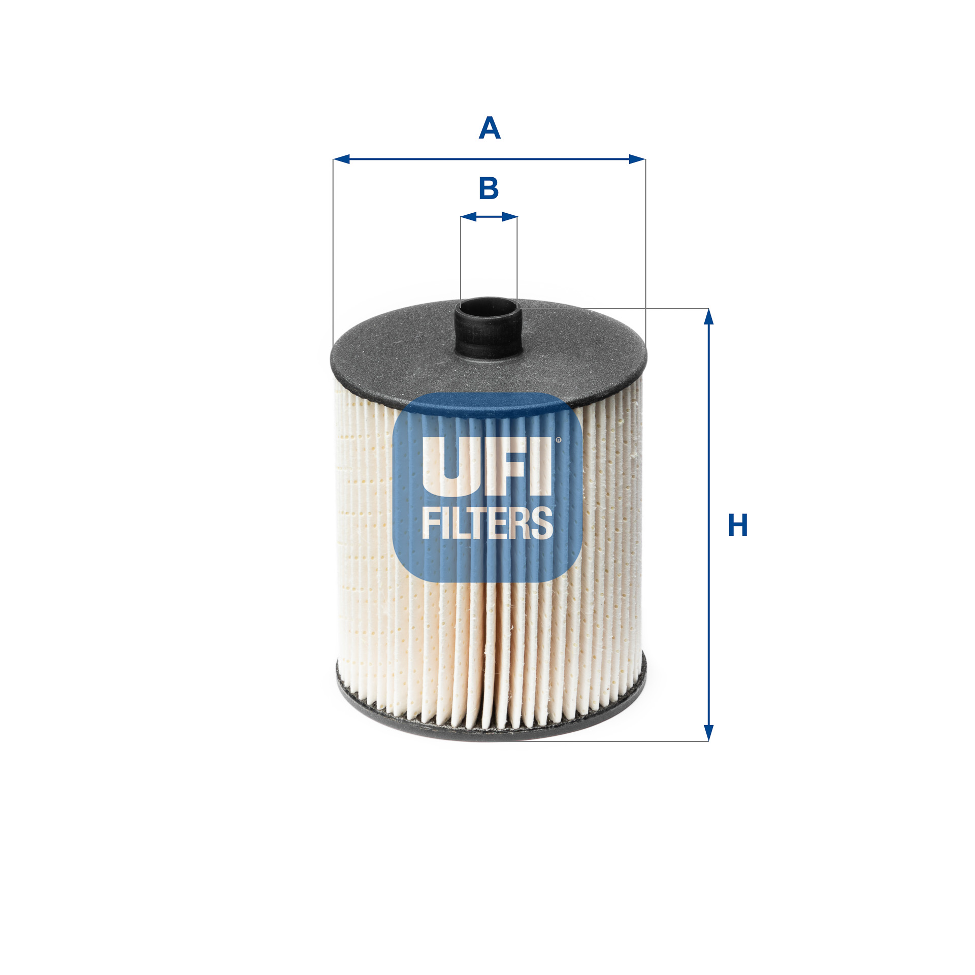 UFI Brændstof-filter 2612300 Filterindsats height_mm_209|Højde [mm]|101 outer_diameter_mm_497|Yderdiameter [mm]|82 inner_diameter_1_mm_995|Inder diame