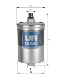 UFI Brændstof-filter 31.563.00 Filterindsats height_mm_209|Højde [mm]|167 outer_diameter_mm_497|Yderdiameter [mm]|82 outer_diameter_1_mm_978|Yderdiame
