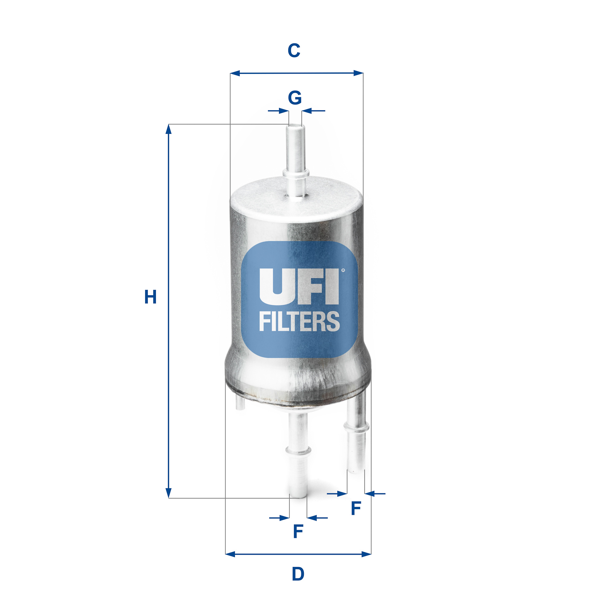 UFI Brændstof-filter 3184500 Filterindsats inlet__mm_916|Indgangs-Ø [mm]|7,9 bypass_valve_opening_pressure_bar_1069|Åbningstryk omløbsventil [bar]|5,2