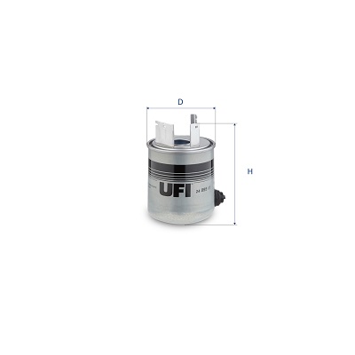 UFI Brændstof-filter 2409507 Filterindsats height_mm_209|Højde [mm]|159 outer_diameter_mm_497|Yderdiameter [mm]|98 159mm for RENAULT