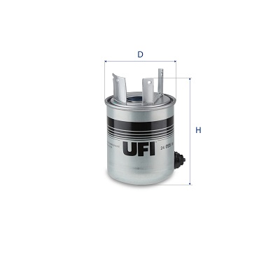 UFI Brændstof-filter 2409506 Filterindsats height_mm_209|Højde [mm]|159 outer_diameter_mm_497|Yderdiameter [mm]|98 159mm for NISSAN