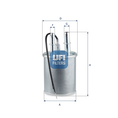 UFI Brændstof-filter 31.A42.00 Filterindsats height_mm_209|Højde [mm]|117 outer_diameter_mm_497|Yderdiameter [mm]|55 outer_diameter_1_mm_978|Yderdiame
