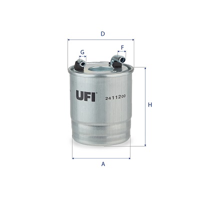 UFI Brændstof-filter 2411200 Filterindsats thread_size_2_992|Gevindmål 2|M10 height_mm_209|Højde [mm]|135 thread_size_289|Gevindmål|M8 outer_diameter_