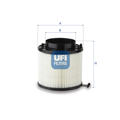 UFI Luftfilter 2769200 Filterindsats outer_diameter_mm_497|Yderdiameter [mm]|159 inner_diameter_1_mm_995|Inder diameter 1 [mm]|106 168mm for VAG
