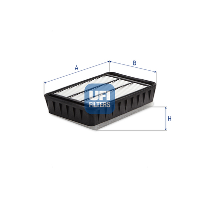 UFI Luftfilter 3053900 Filterindsats 70mm for PEUGEOT CITROËN MITSUBISHI