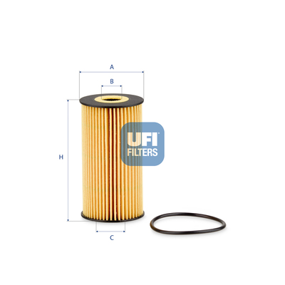 UFI Oliefilter 2517000 Filterindsats height_mm_209|Højde [mm]|111 outer_diameter_mm_497|Yderdiameter [mm]|55 inner_diameter_1_mm_995|Inder diameter 1
