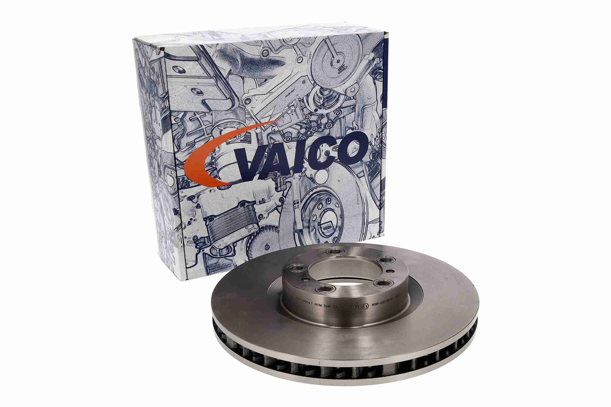 VAICO Bremseskive V10-40043 venstre foraksel indvendig ventileret 360mm 36mm for PORSCHE