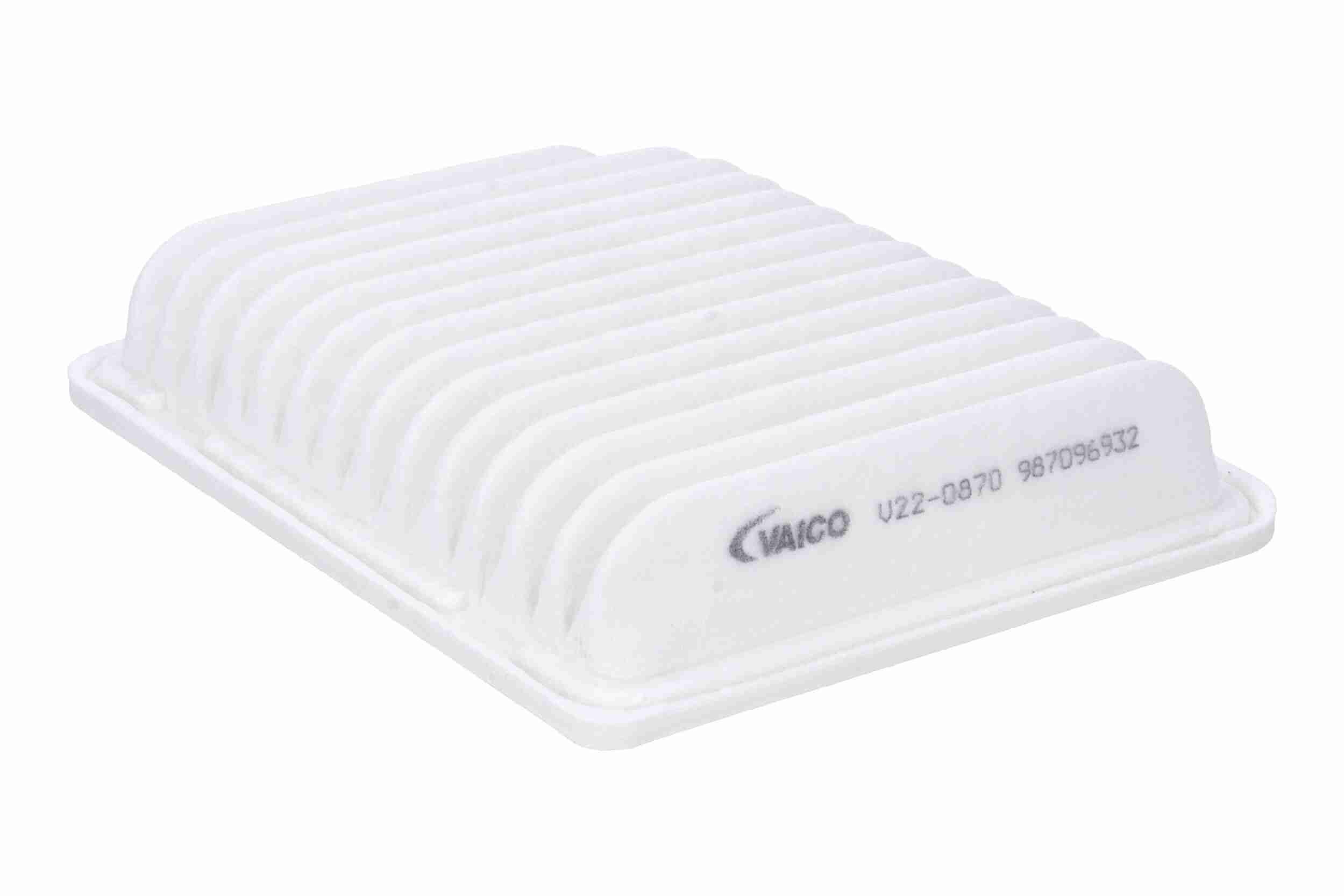 VAICO Luftfilter V22-0870 Filterindsats length_mm_203|Længde [mm]|257 width_mm_206|Bredde [mm]|208 height_mm_209|Højde [mm]|49 49mm for PEUGEOT MITSU