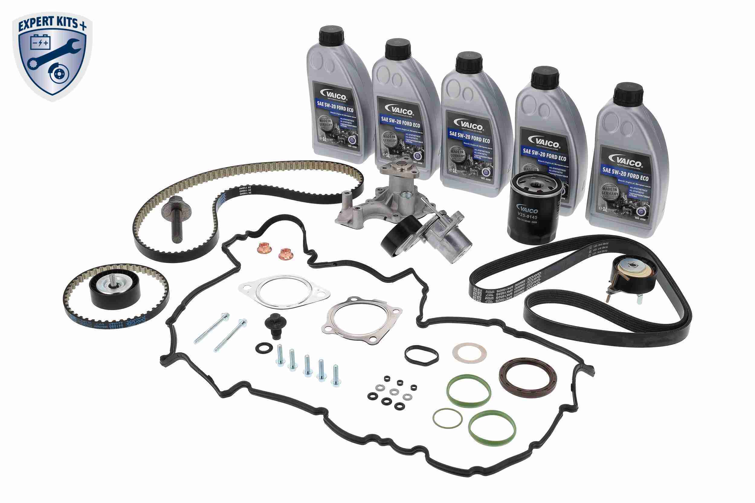 VAICO Vandpumpe + tandremssæt v253245 for FORD