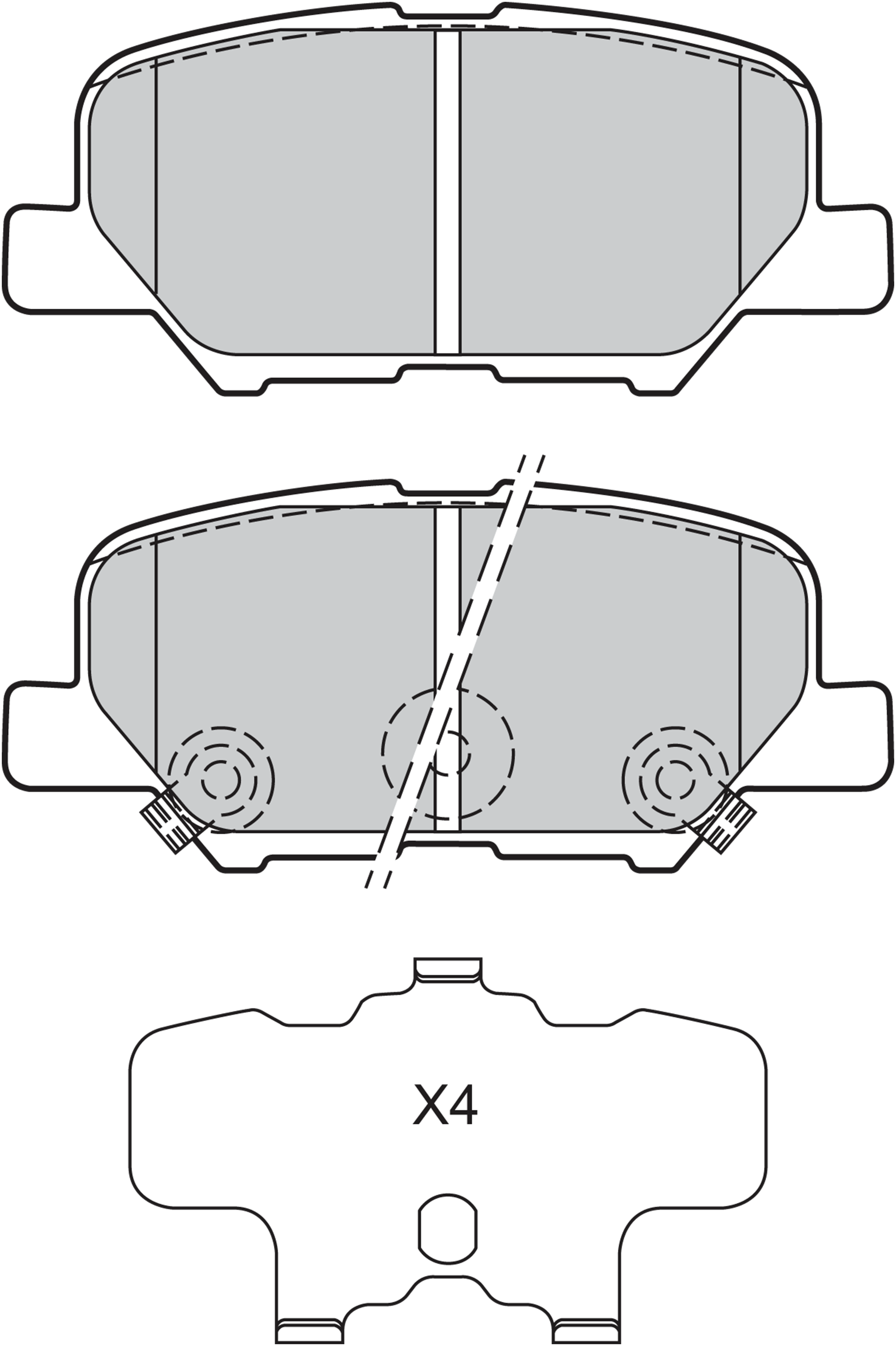 Billede af Bremseklodser, VALEO, bagaksel, b.la. til Mitsubishi~Mazda~Citroën~Peugeot
