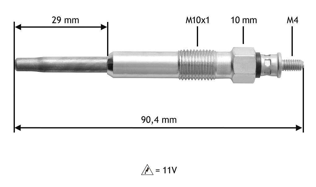 VALEO Gløderør 345102 for PEUGEOT CITROËN FIAT ROVER