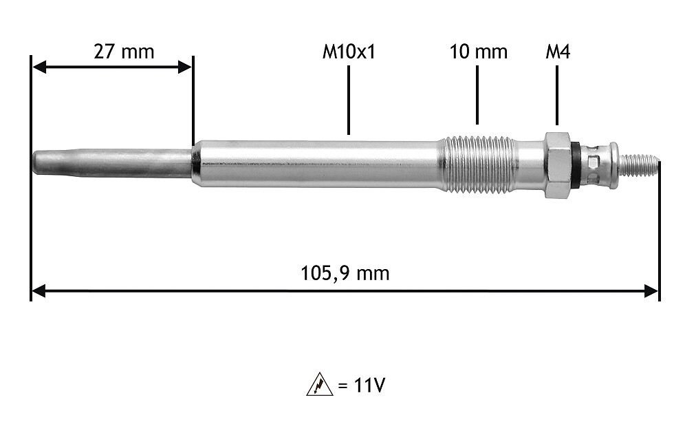 VALEO Gløderør 345103 for PEUGEOT CITROËN LANCIA