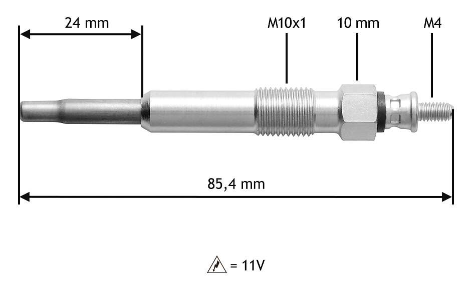 VALEO Gløderør 345105 for VOLVO PEUGEOT ROVER RENAULT LAND ROVER