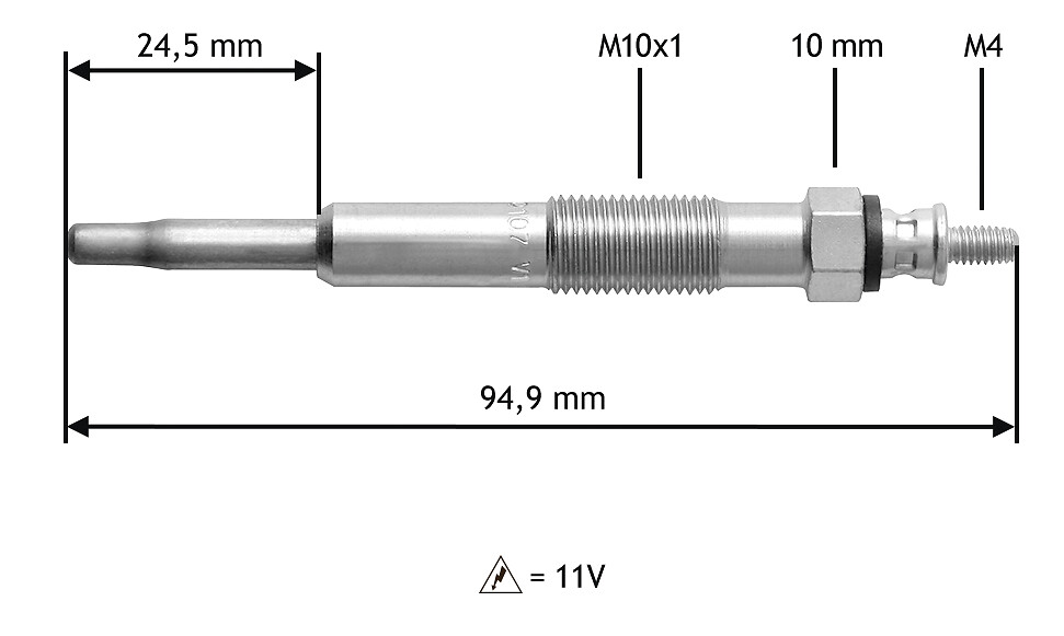 VALEO Gløderør 345110 for FORD