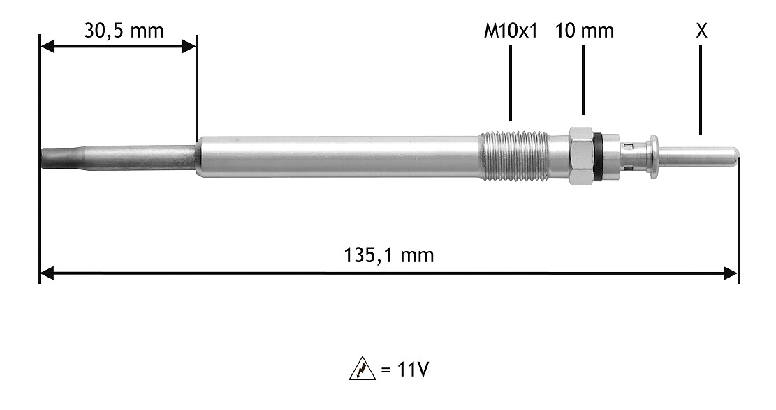 VALEO Gløderør 345112 for OPEL BMW VAUXHALL