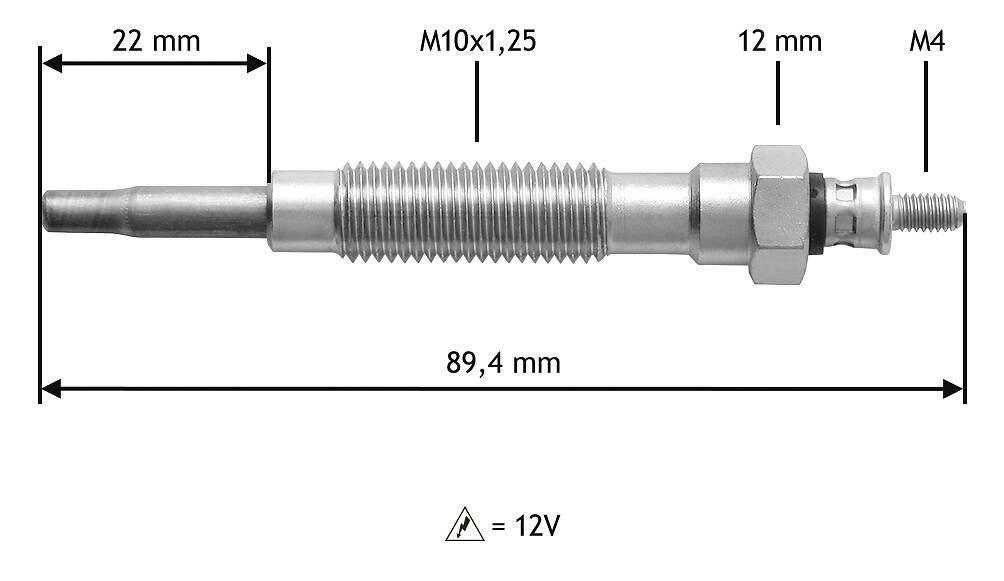 VALEO Gløderør 345149 for FORD HYUNDAI GALLOPER MITSUBISHI