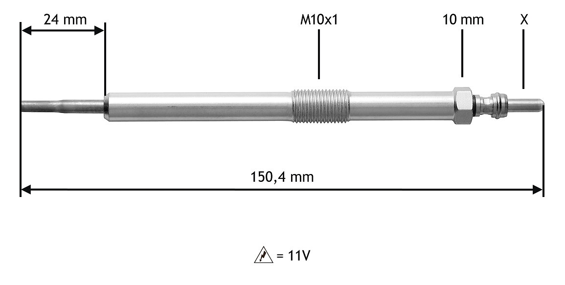 VALEO Gløderør 345153 for SSANGYONG