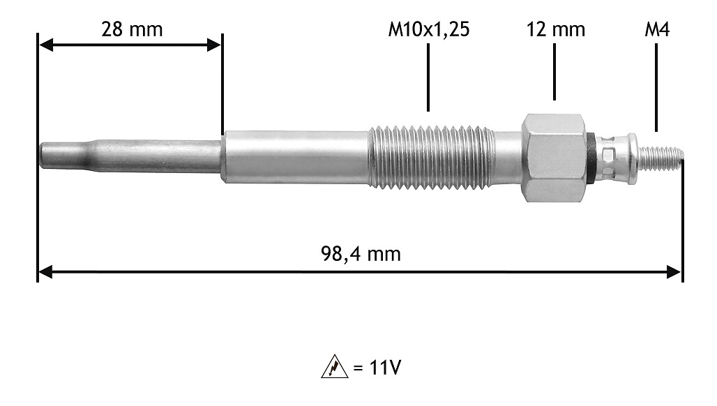 VALEO Gløderør 345155 for TOYOTA DAIHATSU HONDA