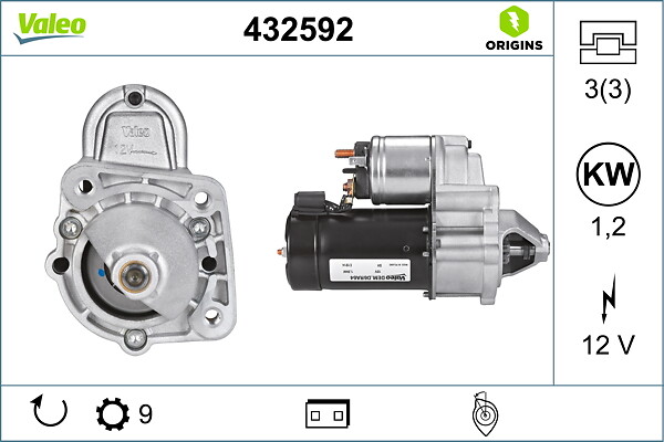 VALEO Starter 432592 for MASERATI