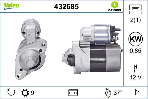 VALEO Starter 432685 for NISSAN PEUGEOT DACIA RENAULT (DFAC)