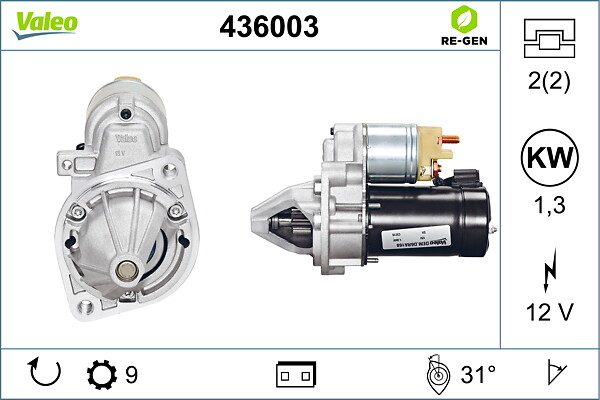 VALEO Starter 436003 for MERCEDES-BENZ DAEWOO