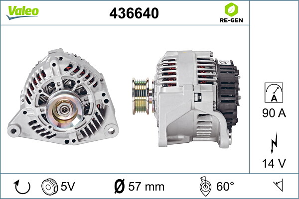 VALEO Generator 436640 for VW (SVW) VW AUDI