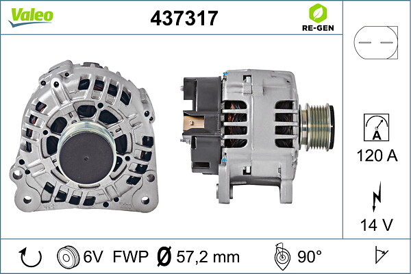 VALEO Generator 437317 for FORD VW VW (FAW) VW (SVW)