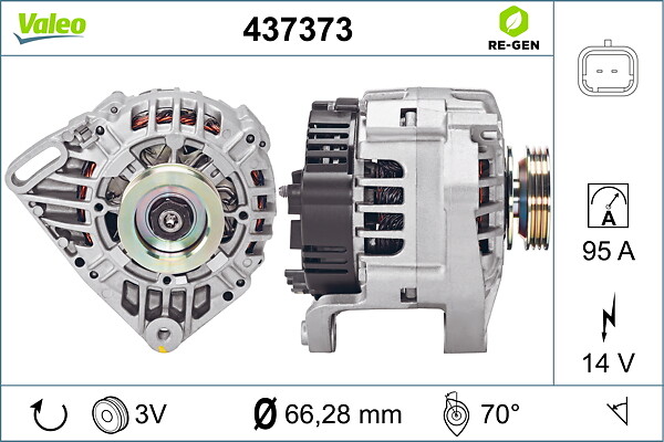 VALEO Generator 437373 for NISSAN DACIA RENAULT PROTON