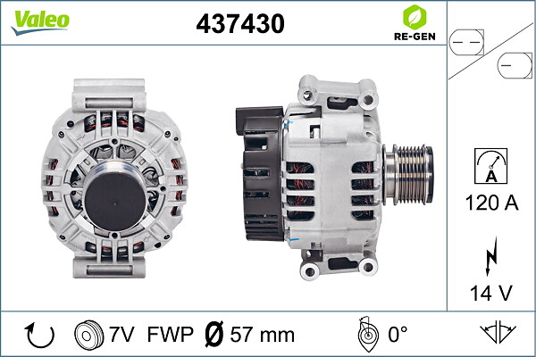 VALEO Generator 437430 for MERCEDES-BENZ MERCEDES-BENZ (BBDC)