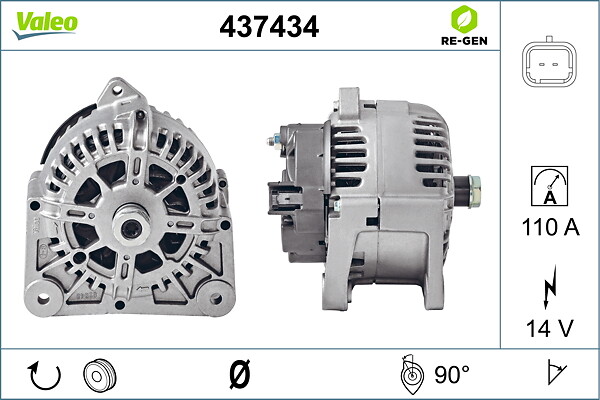 VALEO Generator 437434 for NISSAN RENAULT