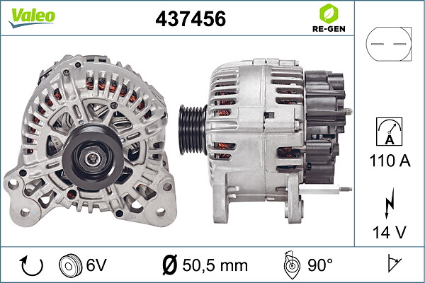 VALEO Generator 437456 for SKODA (SVW) VW